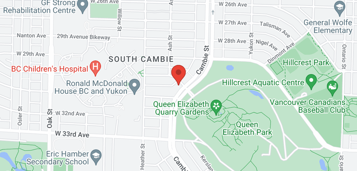map of 108 4621 CAMBIE STREET